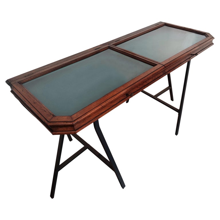 Antique 19th Century French Wooden TableTop Store Display Case at 1stDibs