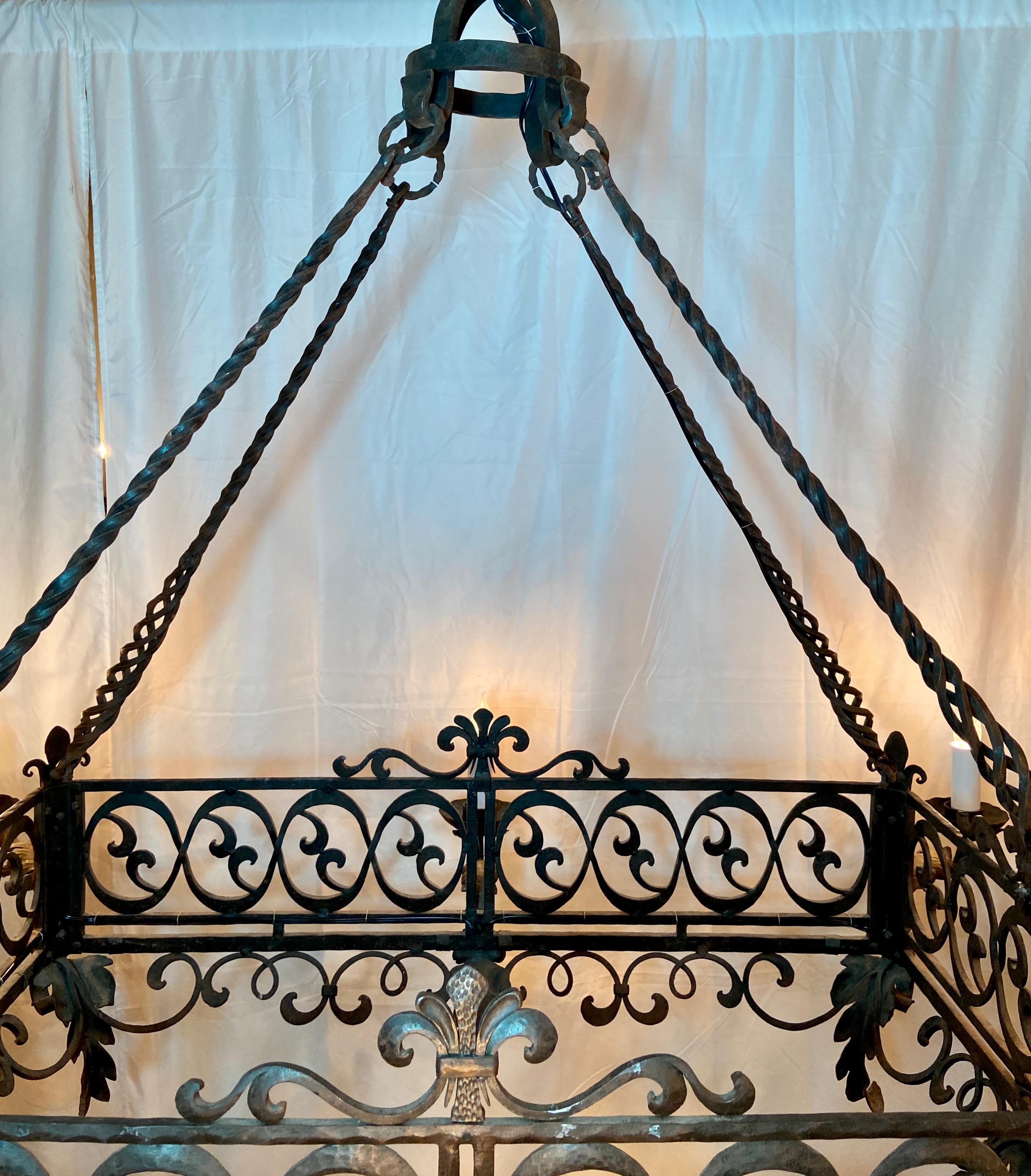 antique wrought iron chandeliers