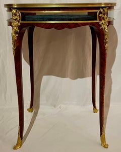 Antique 19th Century French Zwiener, Paris Ormolu Mounted Mahogany Vitrine Table