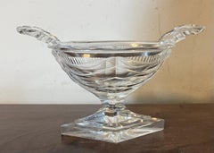 Antique 19th Century Georgian Anglo Irish Cut Glass / Crystal Salt Cellar