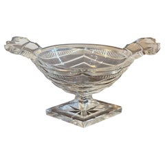 Antique 19th Century Georgian Anglo Irish Cut Glass / Crystal Salt Cellar