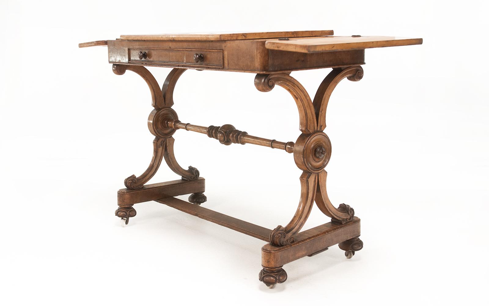 British Antique 19th Century Georgian Architects Writing Desk