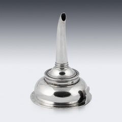 Traineur de vin anglais ancien du 19ème siècle en argent massif de style géorgien, vers 1805