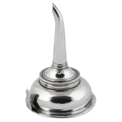 Antique 19th Century Georgian English Solid Silver Wine Funnel Strainer c.1805