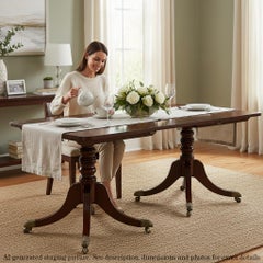Antique 19th Century Georgian Mahogany Extending Dining Table