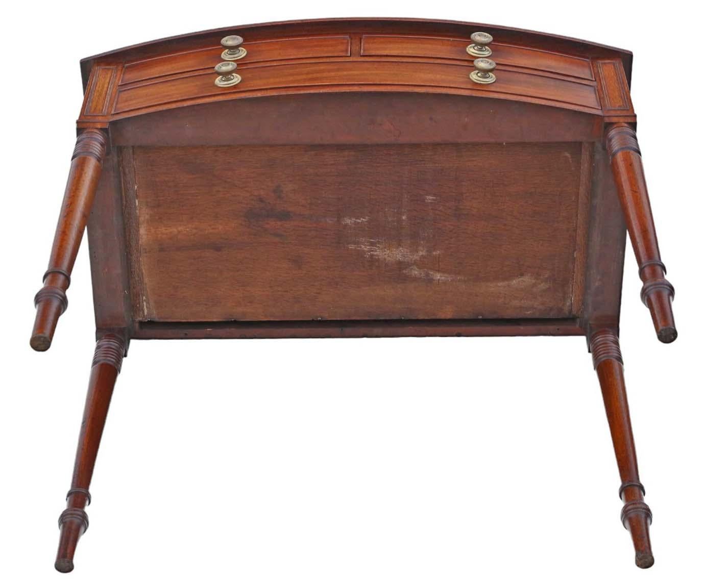 Antique 19th Century Georgian Mahogany Writing Table Desk Side Dressing Bed For Sale 3