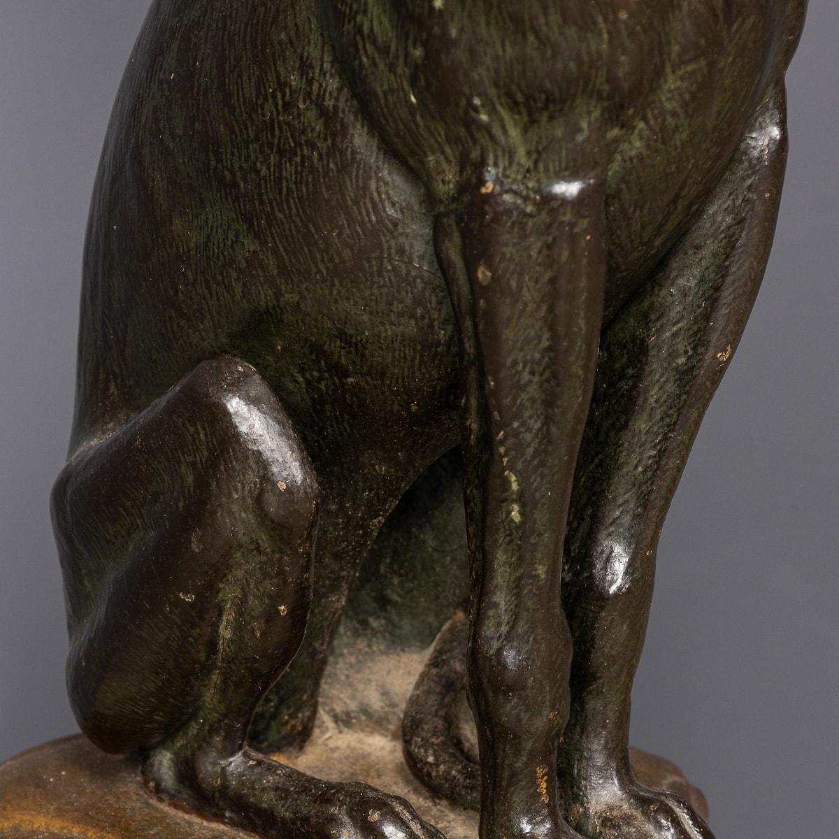 A.I.C C Ancienne canne à chien en bronze peint de style géorgien du 19e siècle, c.1830 en vente 4