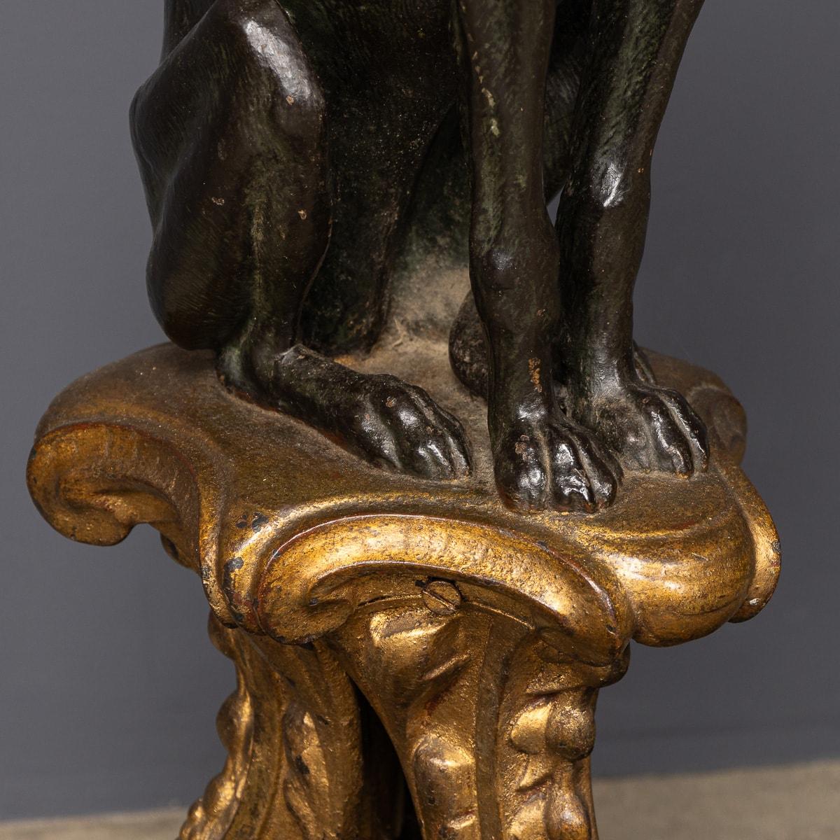 A.I.C C Ancienne canne à chien en bronze peint de style géorgien du 19e siècle, c.1830 en vente 5