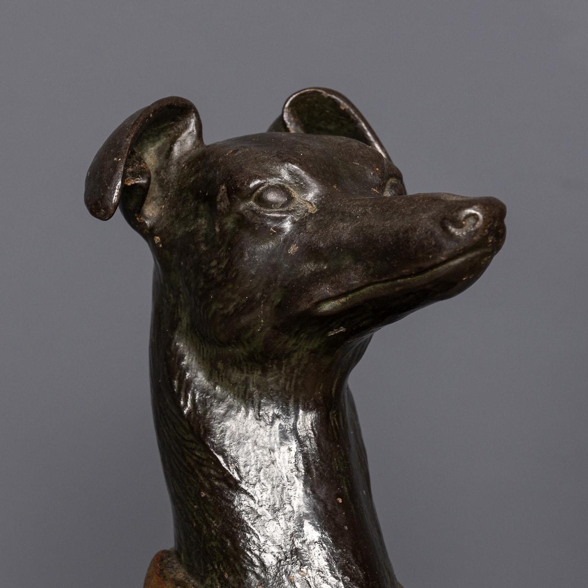 A.I.C C Ancienne canne à chien en bronze peint de style géorgien du 19e siècle, c.1830 en vente 1