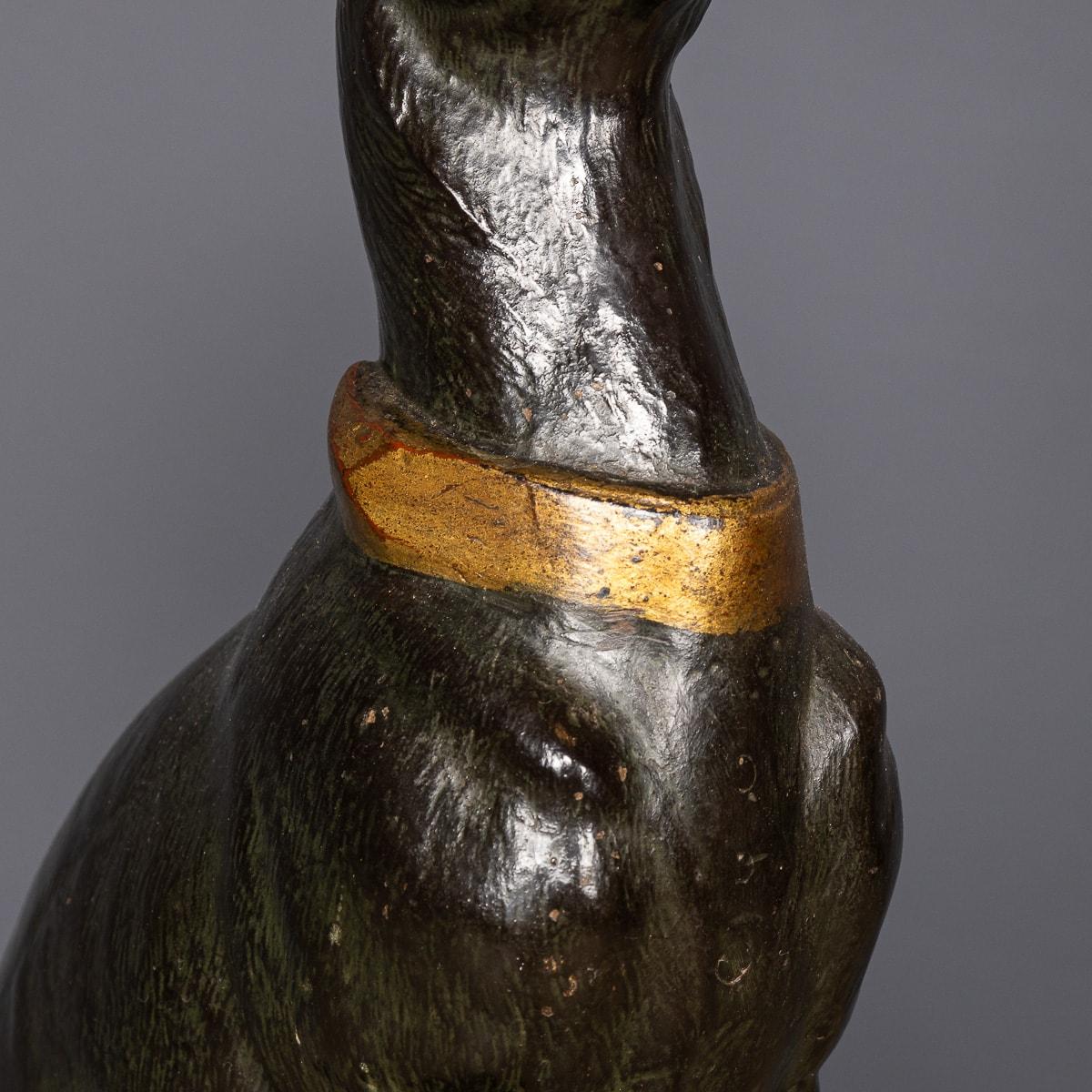 A.I.C C Ancienne canne à chien en bronze peint de style géorgien du 19e siècle, c.1830 en vente 2