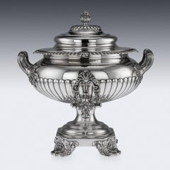 Antique 19th Century Georgian Solid Silver Samovar, William Eley II, circa 1827