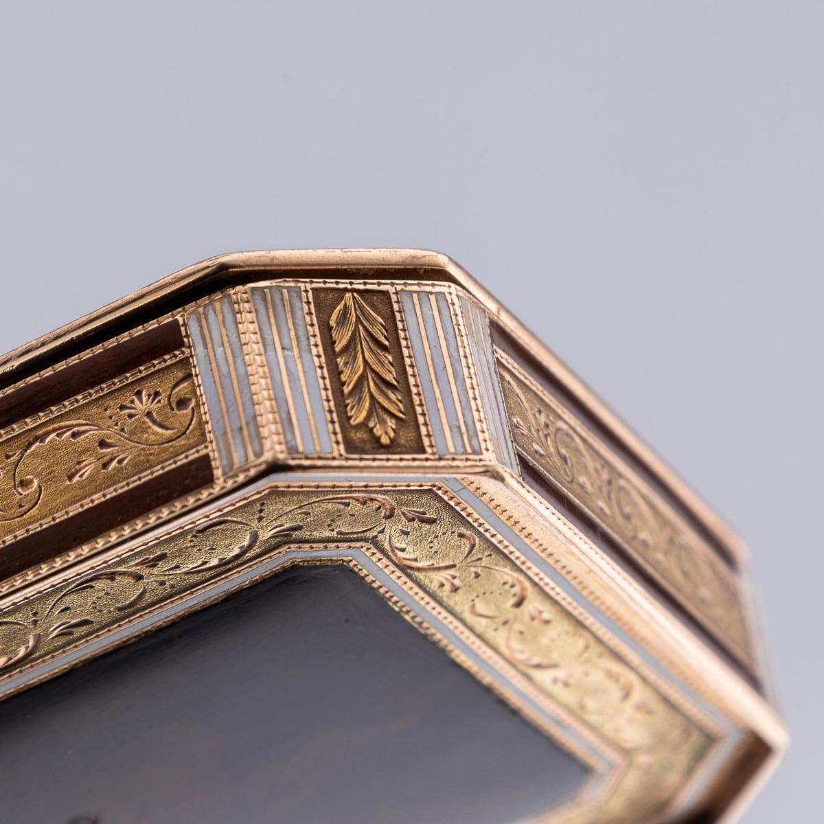 Antique 19th Century German 18K Gold & Enamel Snuff Box, Hanau c.1800 10