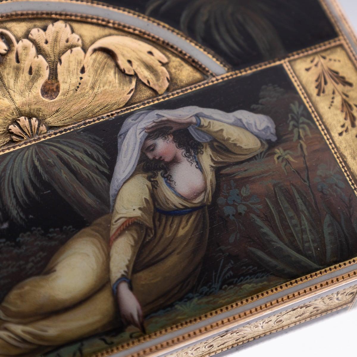 Antique 19th Century German 18K Gold & Enamel Snuff Box, Hanau c.1800 15