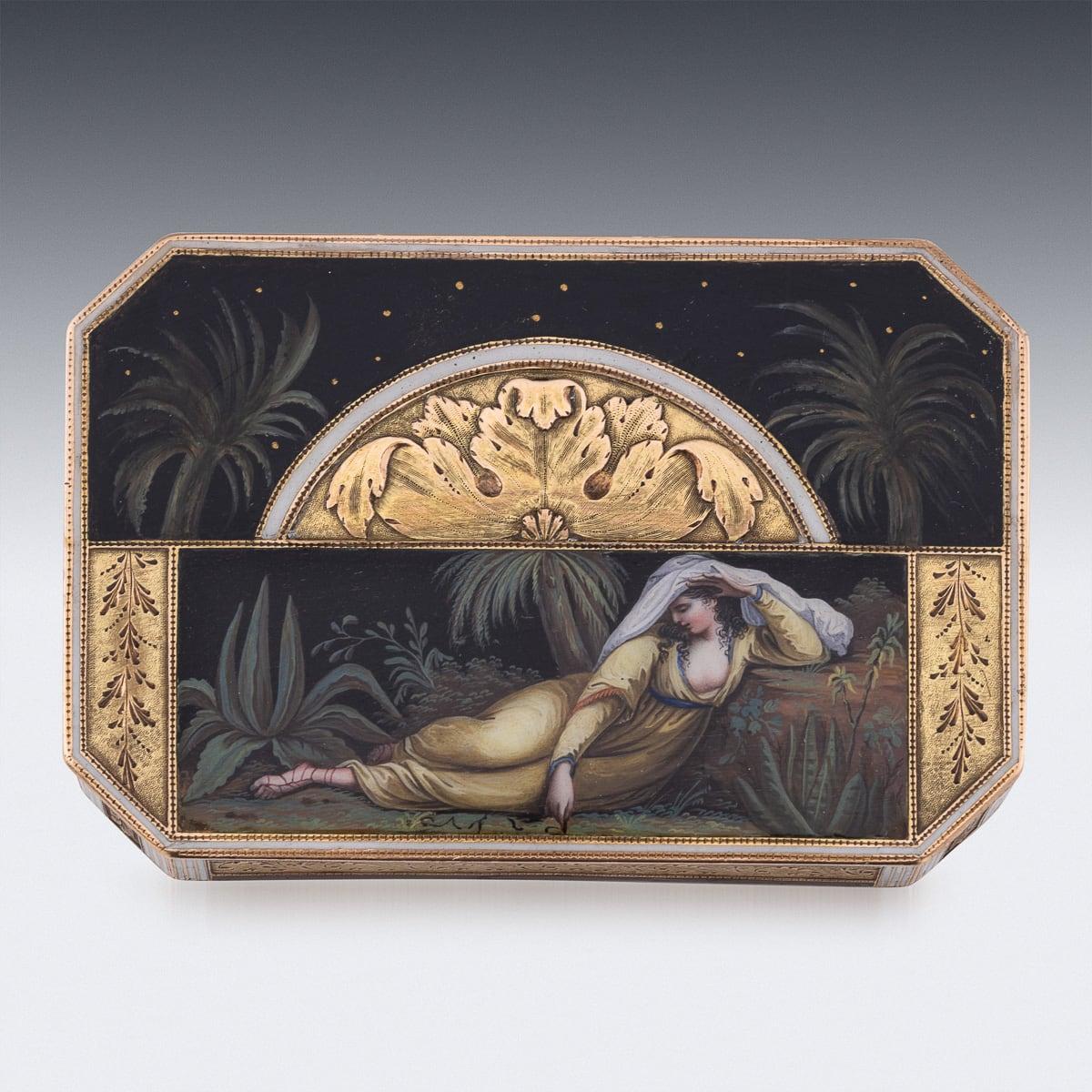 Other Antique 19th Century German 18K Gold & Enamel Snuff Box, Hanau c.1800