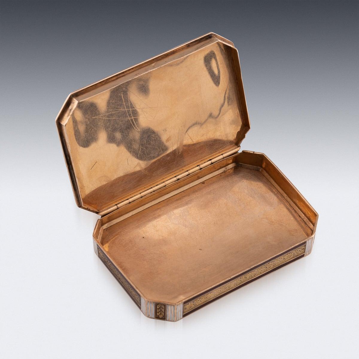 Antique 19th Century German 18K Gold & Enamel Snuff Box, Hanau c.1800 3