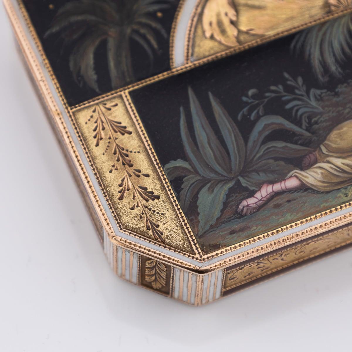 Antique 19th Century German 18K Gold & Enamel Snuff Box, Hanau c.1800 4