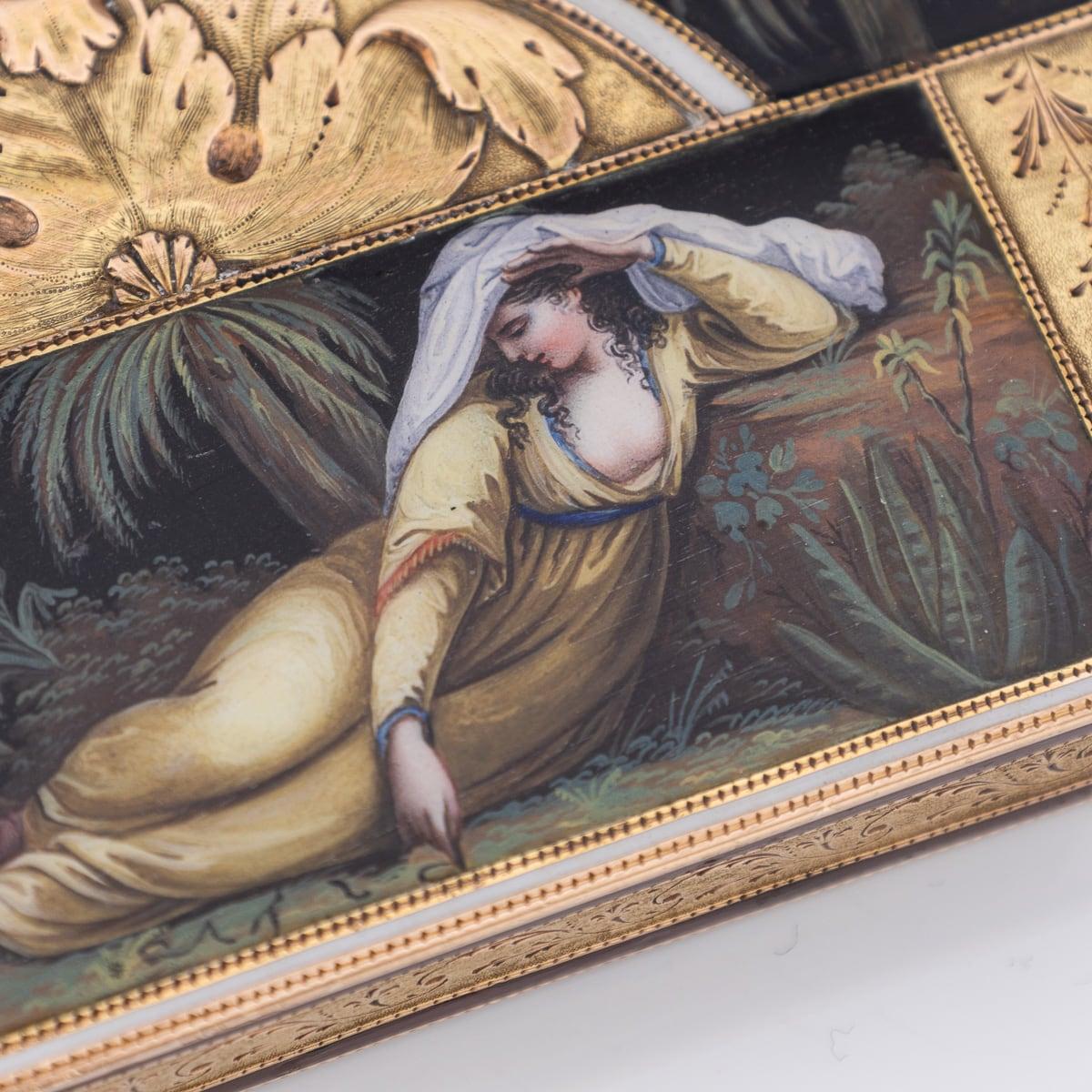 Antique 19th Century German 18K Gold & Enamel Snuff Box, Hanau c.1800 5