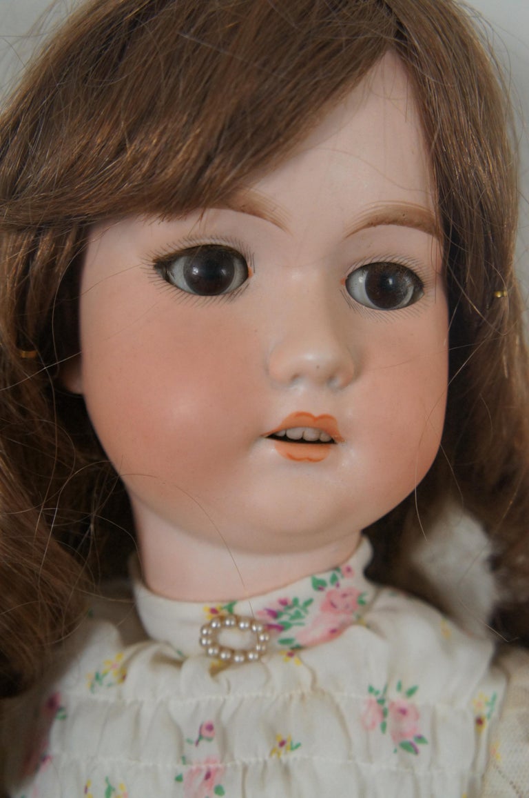 Antique 19th Century German CM Bergmann Bisque Composite Doll Sleep