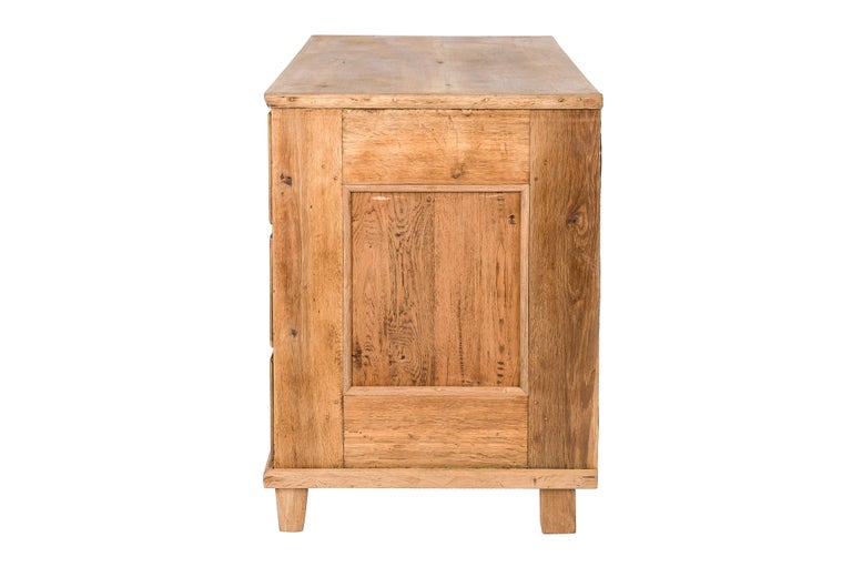 Antique 19thcentury german empire oak and pine inlaid three drawer