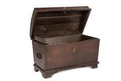 Antique 19th Century German Solid Oak Dome Top Chest Trunk Coffer Box