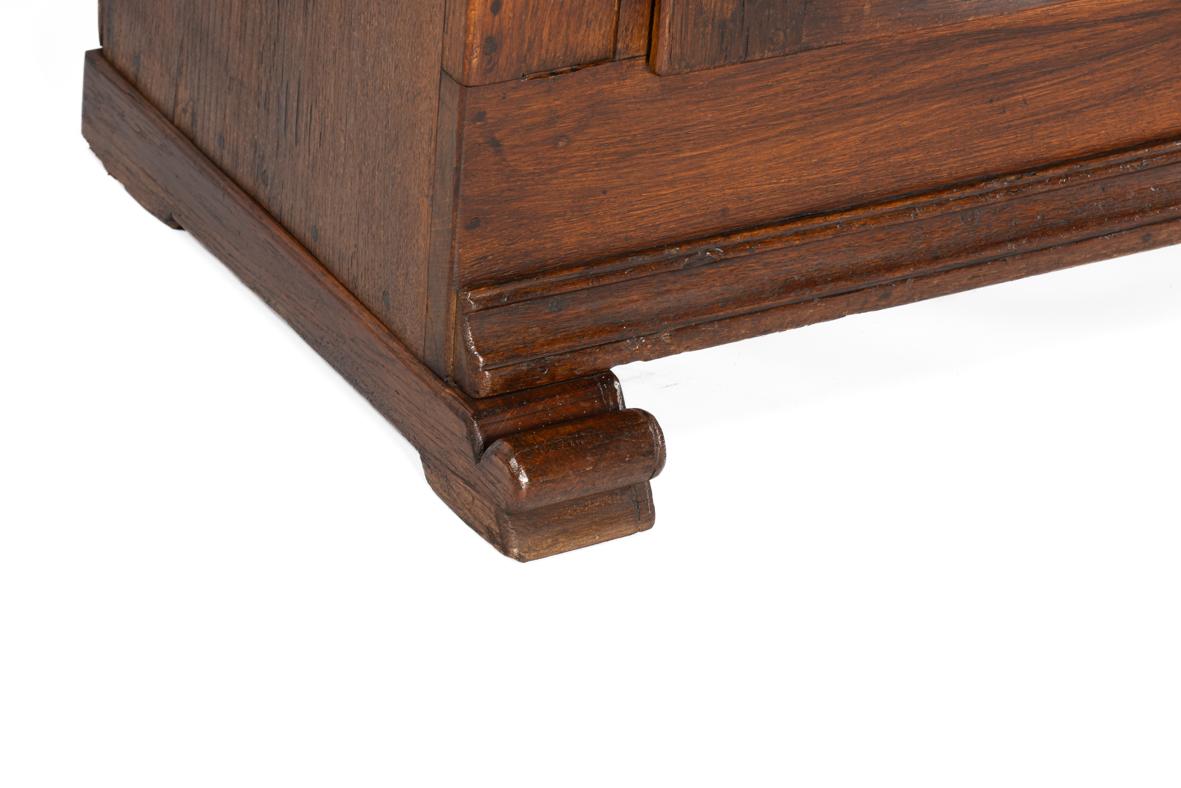 Antique 19th century german solid oak warm brown two-door cupboard or cabinet For Sale 3