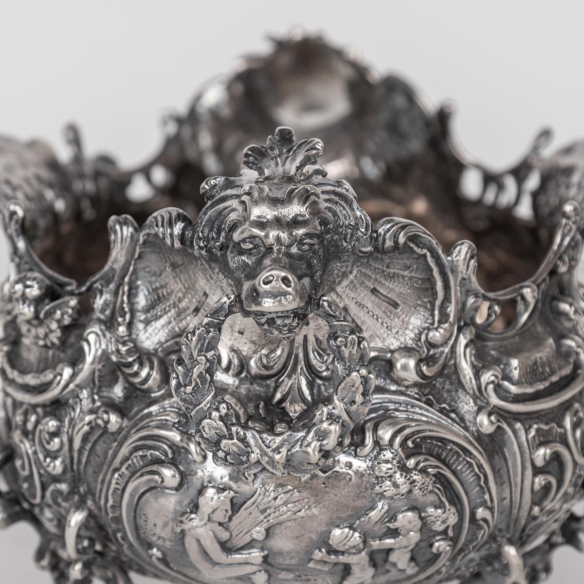 Antique 19th Century German Solid Silver Bowls, Georg Roth, Hanau c.1890 For Sale 10