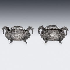 Antique 19th Century German Solid Silver Bowls, Georg Roth, Hanau c.1890