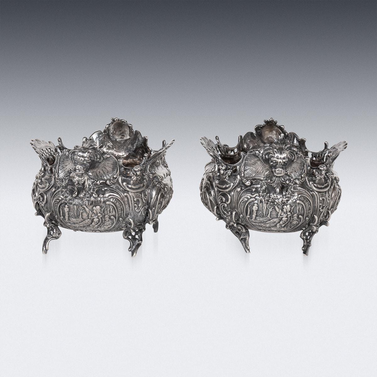 Late 19th Century Antique 19th Century German Solid Silver Bowls, Georg Roth, Hanau c.1890 For Sale