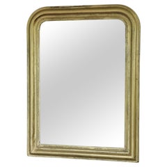 Antique 19th Century Gilt Overmantel Wall Mirror – Ornate Vintage Gold Frame
