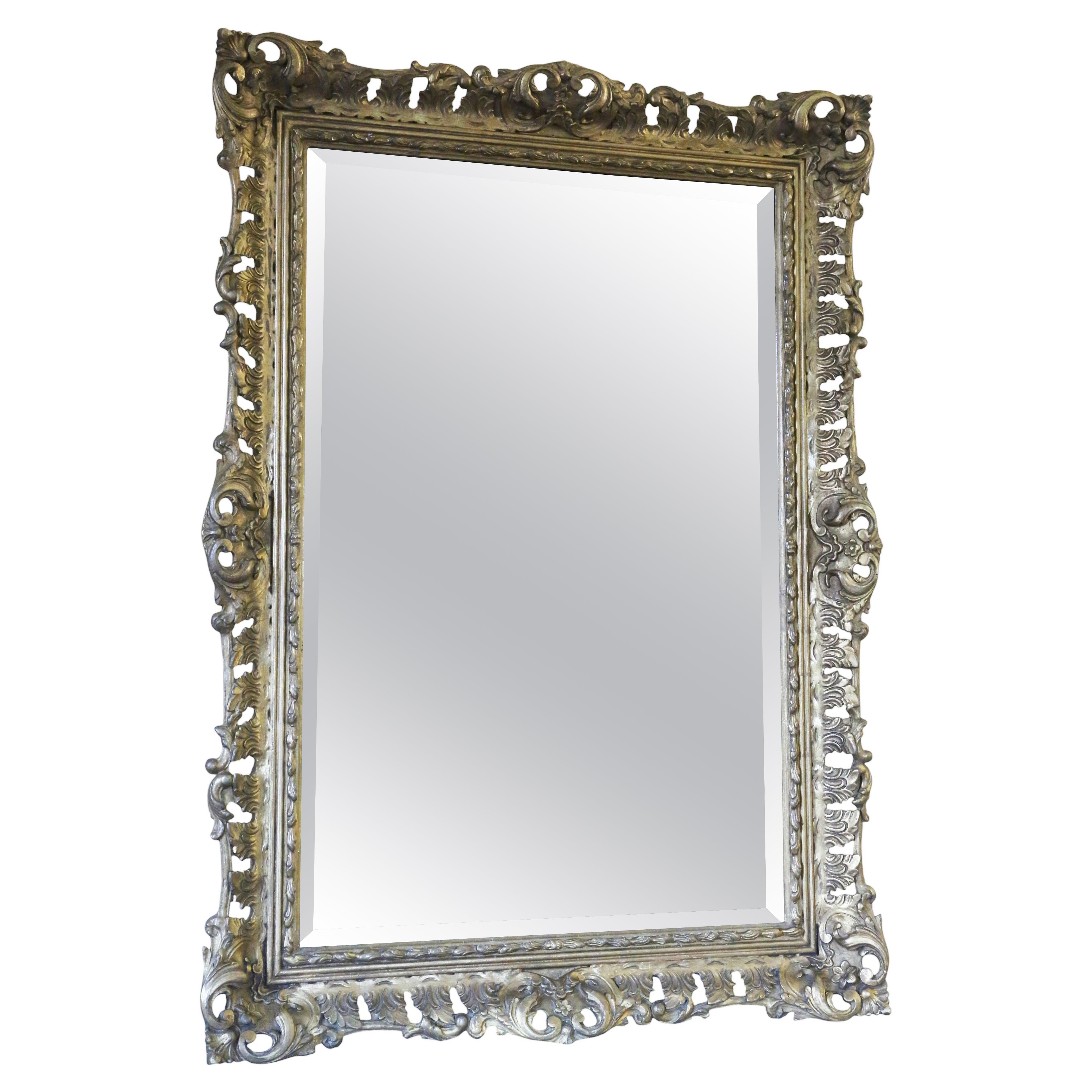 Antique Mirror da parete dorato del XIX secolo - Qualità pregiata