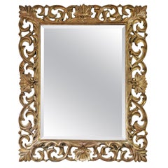 Antique 19th Century giltwood Florentine Overmantel Wall Mirror – Ornate Frame