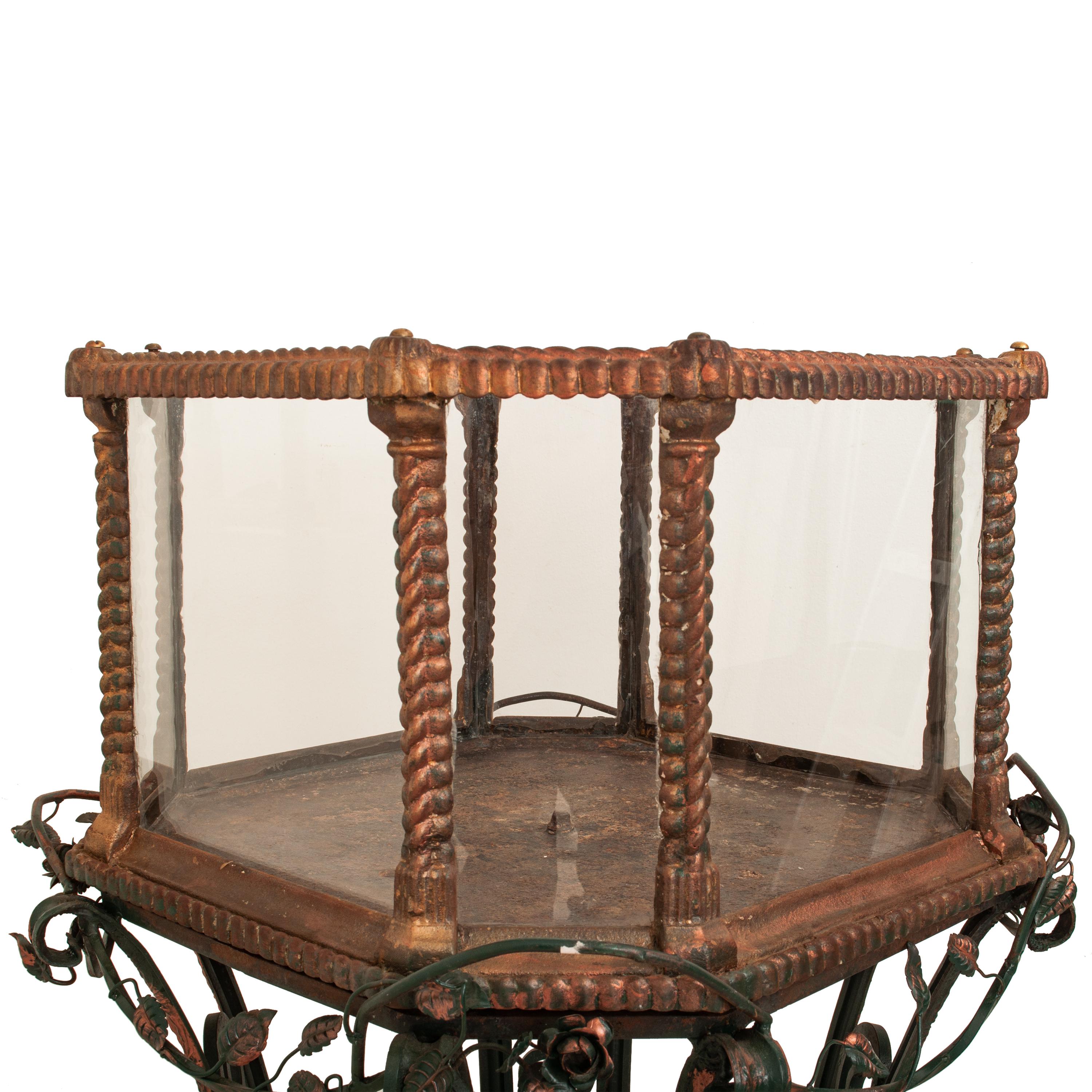Late 19th Century Antique 19th Century Glass & Cast Iron Terrarium Aquarium on Stand by Fiske 1880