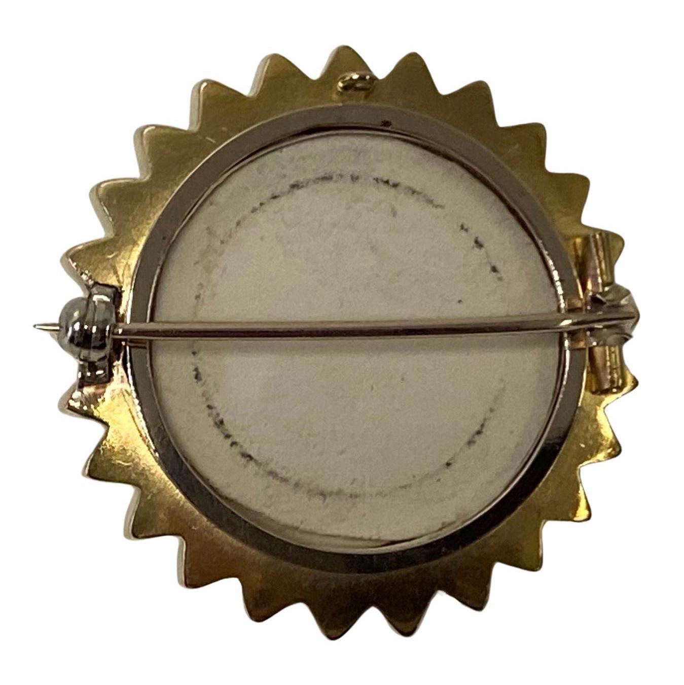 Women's or Men's Antique 19th century Gold Brooch English C.1870 For Sale