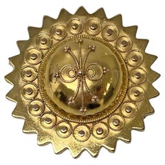 Antiquités Broche en or du 19ème siècle A.I.C. Anglais C.1870