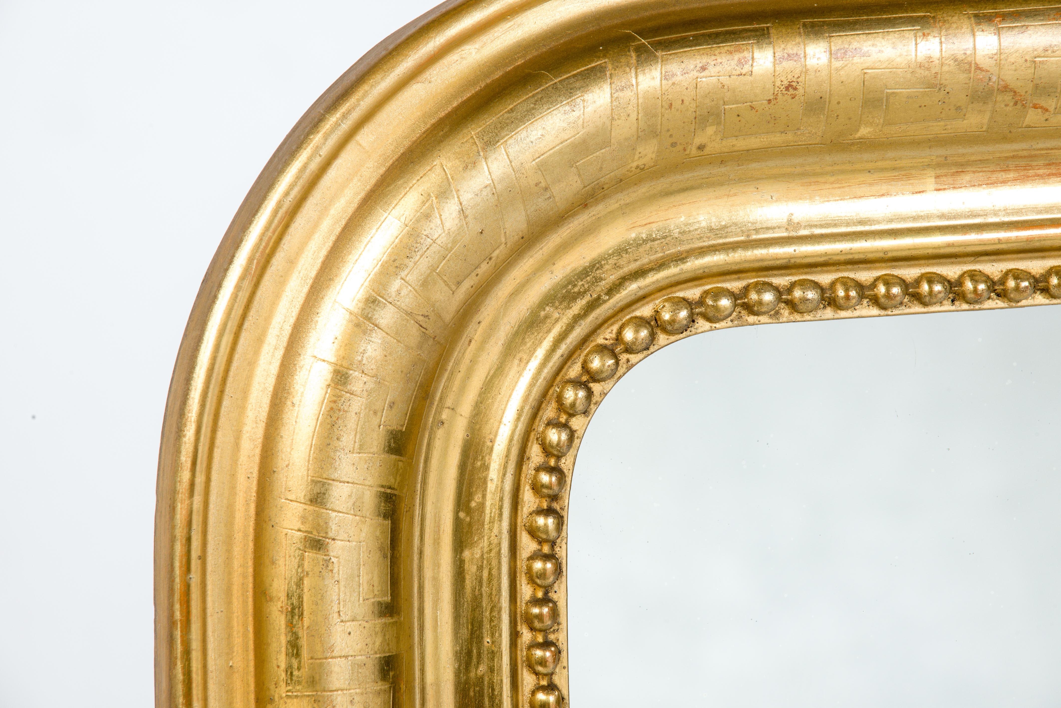 Antique 19th Century Gold Leaf Gilt French Louis Philippe Mirror 2