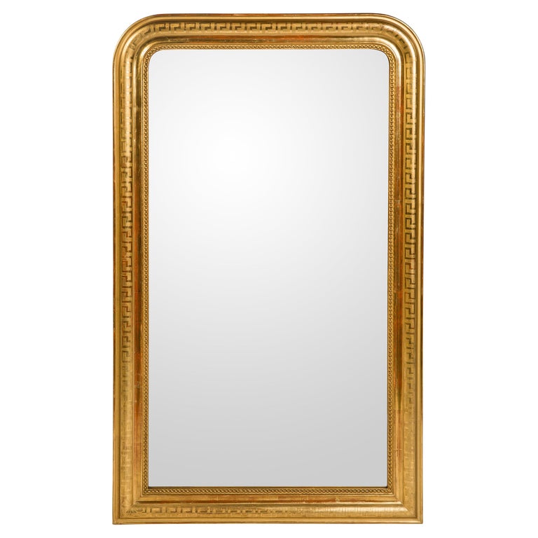 Antique 19th Century Gold Leaf Gilt French Louis Philippe Mirror at 1stDibs