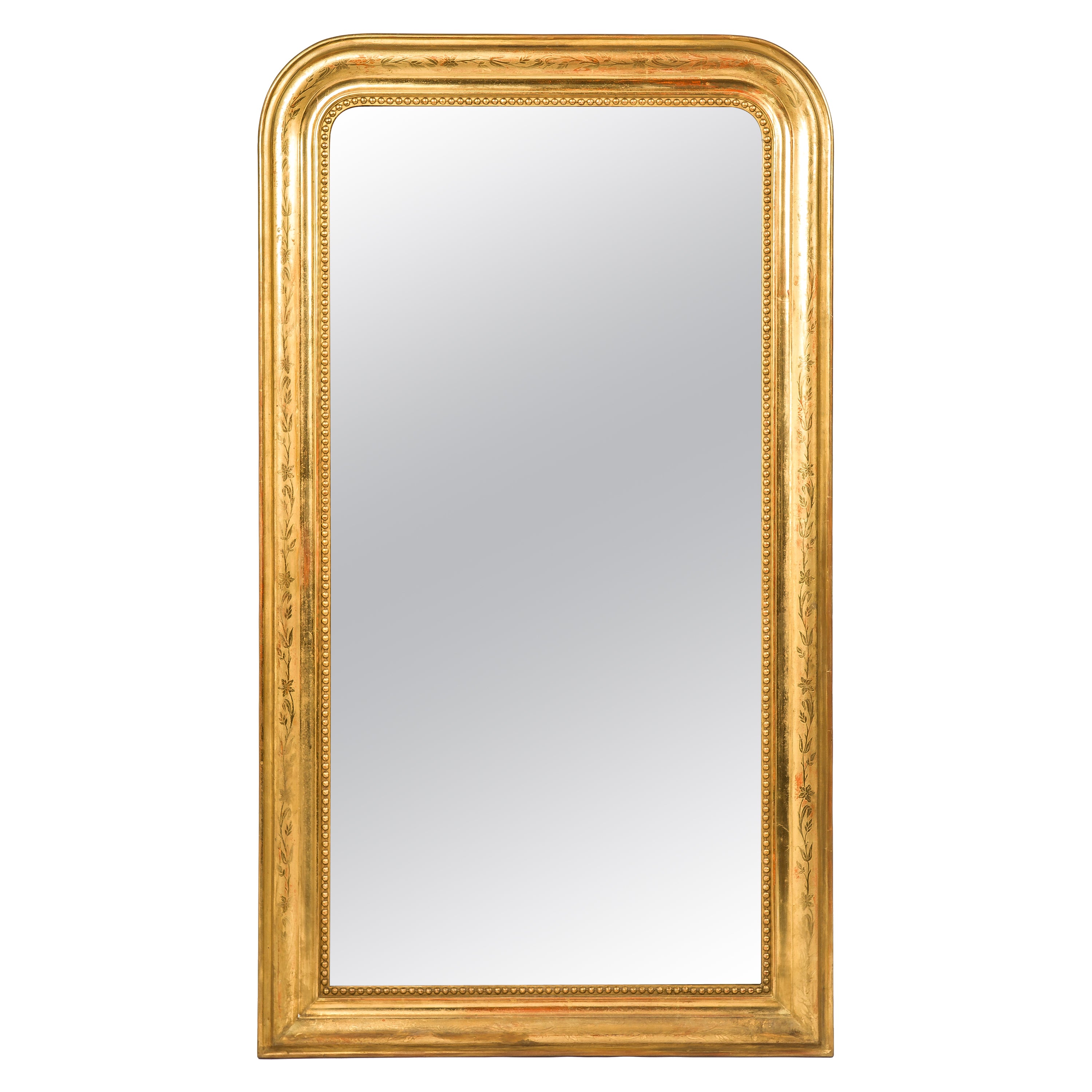 Antique 19th Century Gold Leaf Gilt French Louis Philippe Mirror
