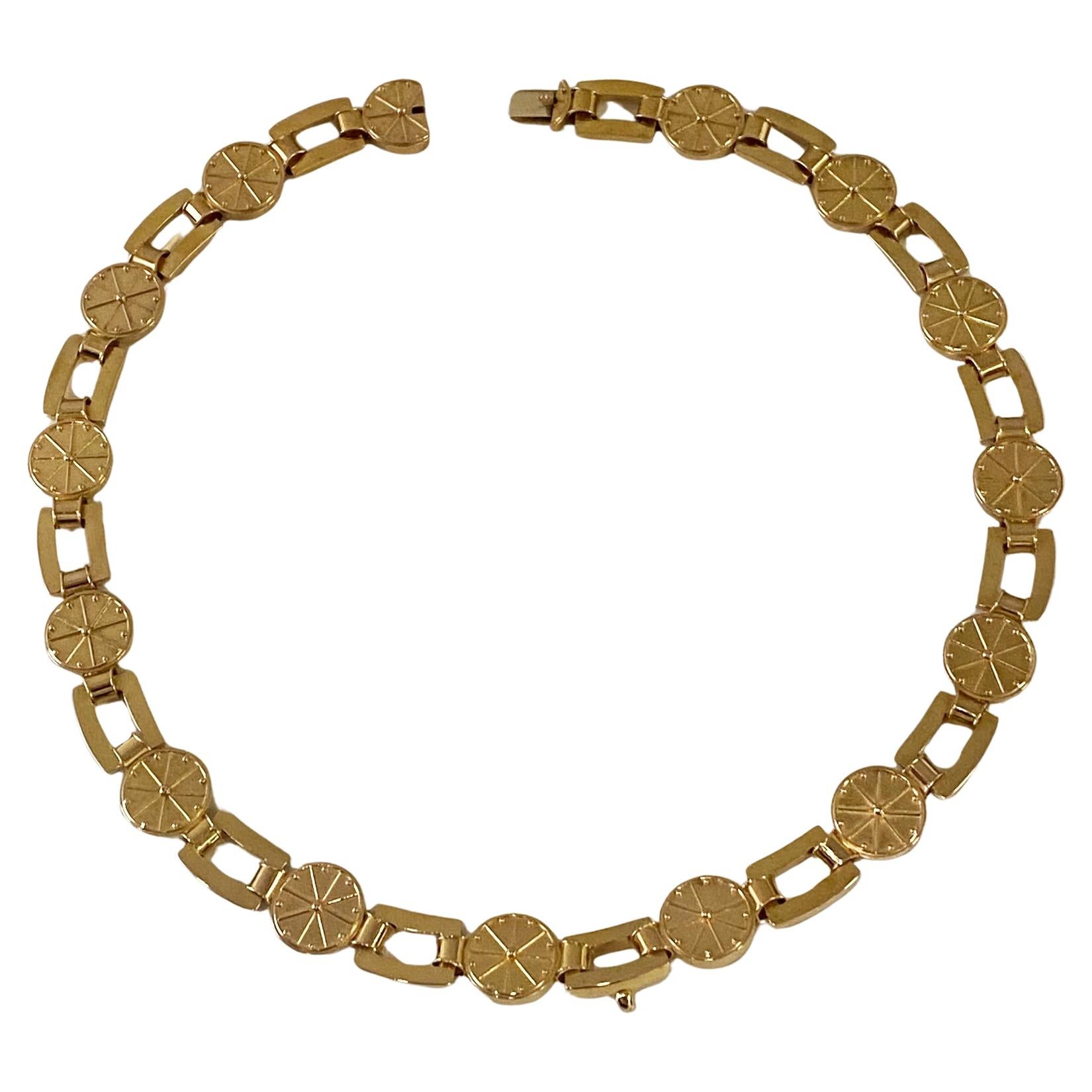 Antique 19th century Gold Necklace English Circa 1860 For Sale 6