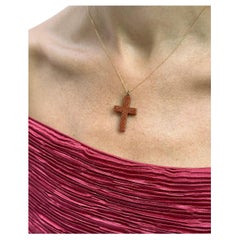 ANTIQUE 19th CENTURY GOLDSTONE CROSS