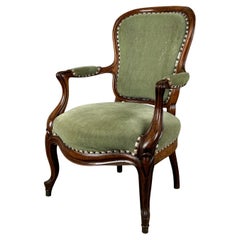 Antica poltrona aperta di buona qualità del XIX secolo in Oak ( REF AFS-3567 )