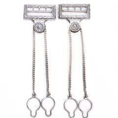 Antique 19th Century Gorham Sterling Silver Suspender Buckles