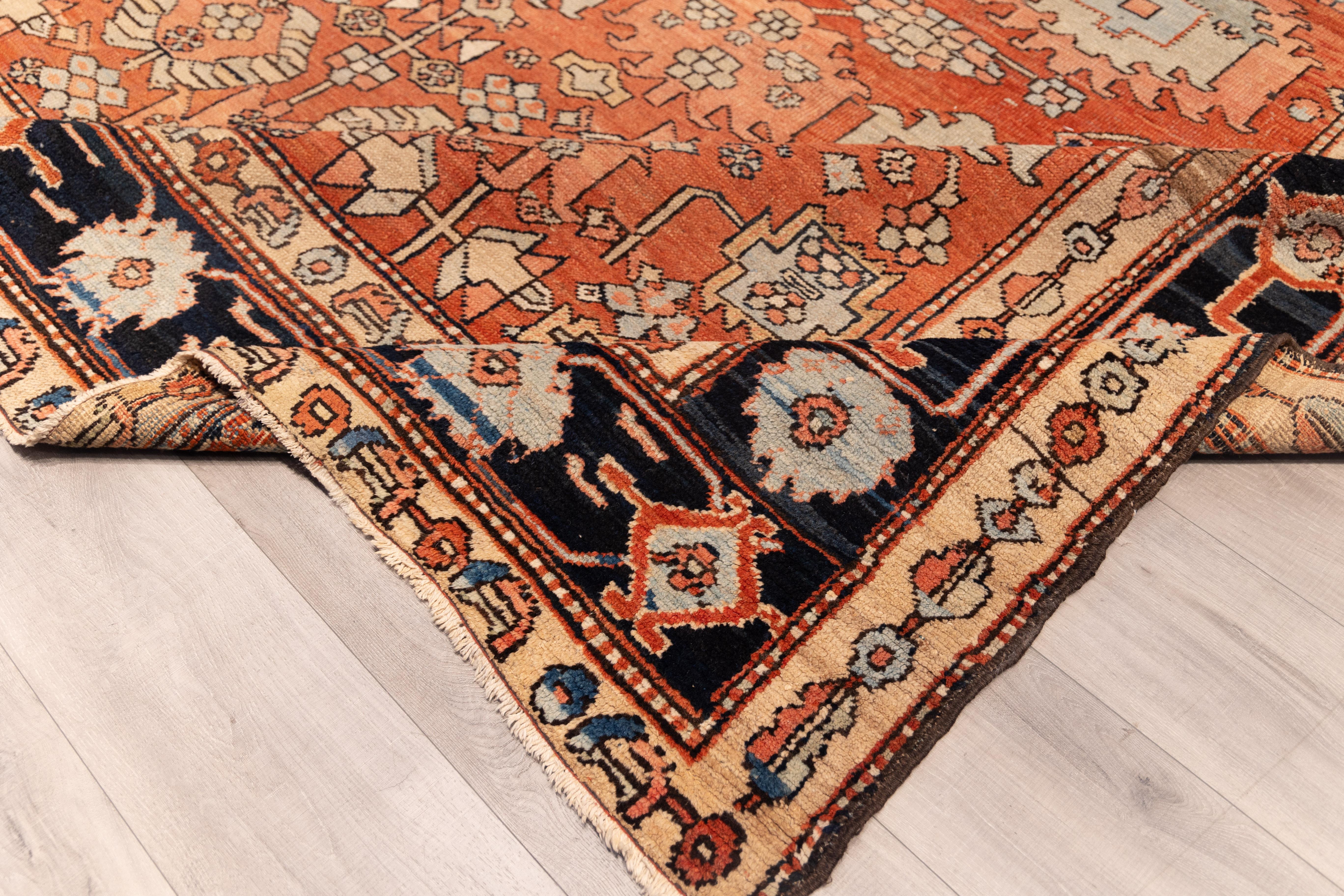 Persian Antique 19th century Gorovan Heriz Tribal rug For Sale