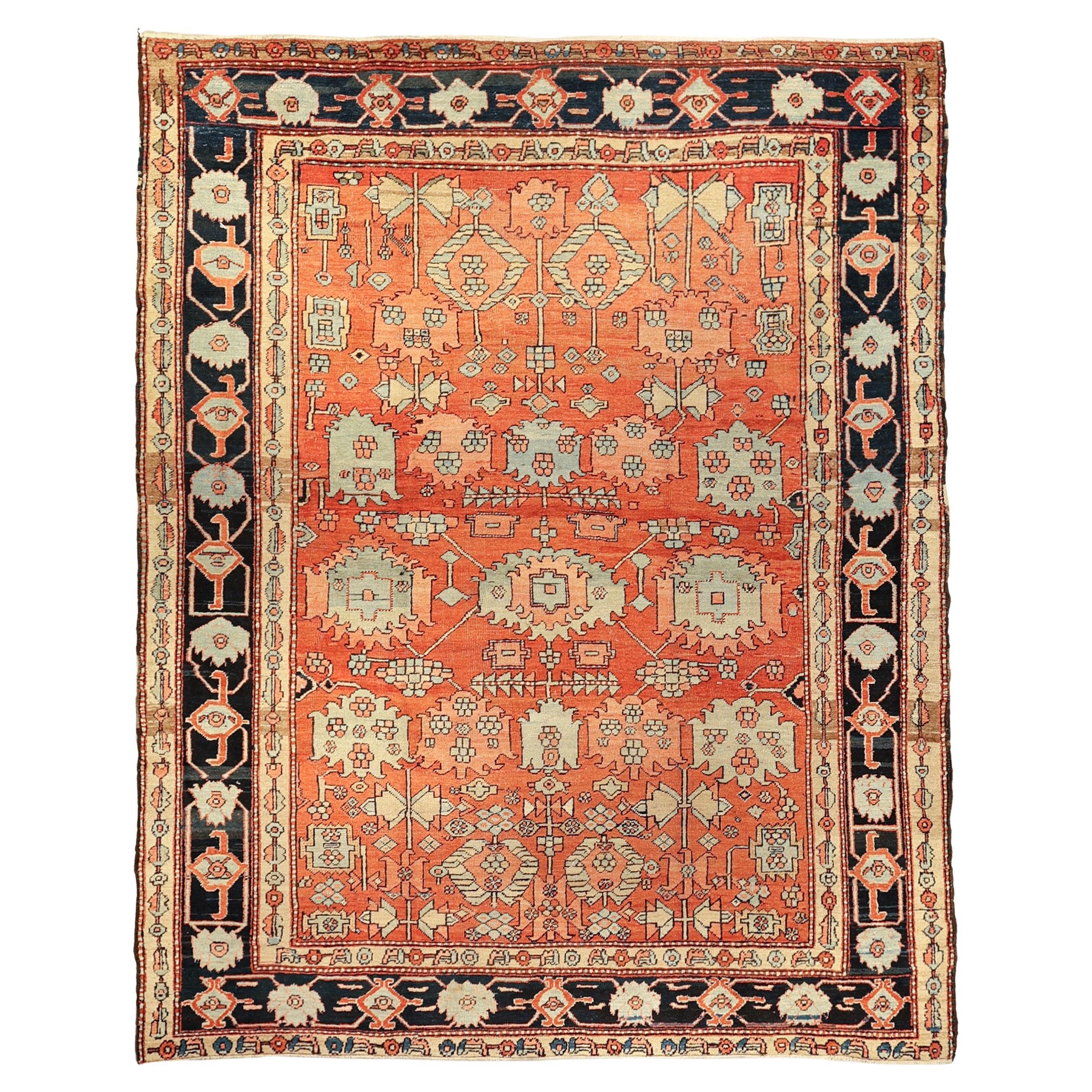 Antique 19th century Gorovan Heriz Tribal rug For Sale