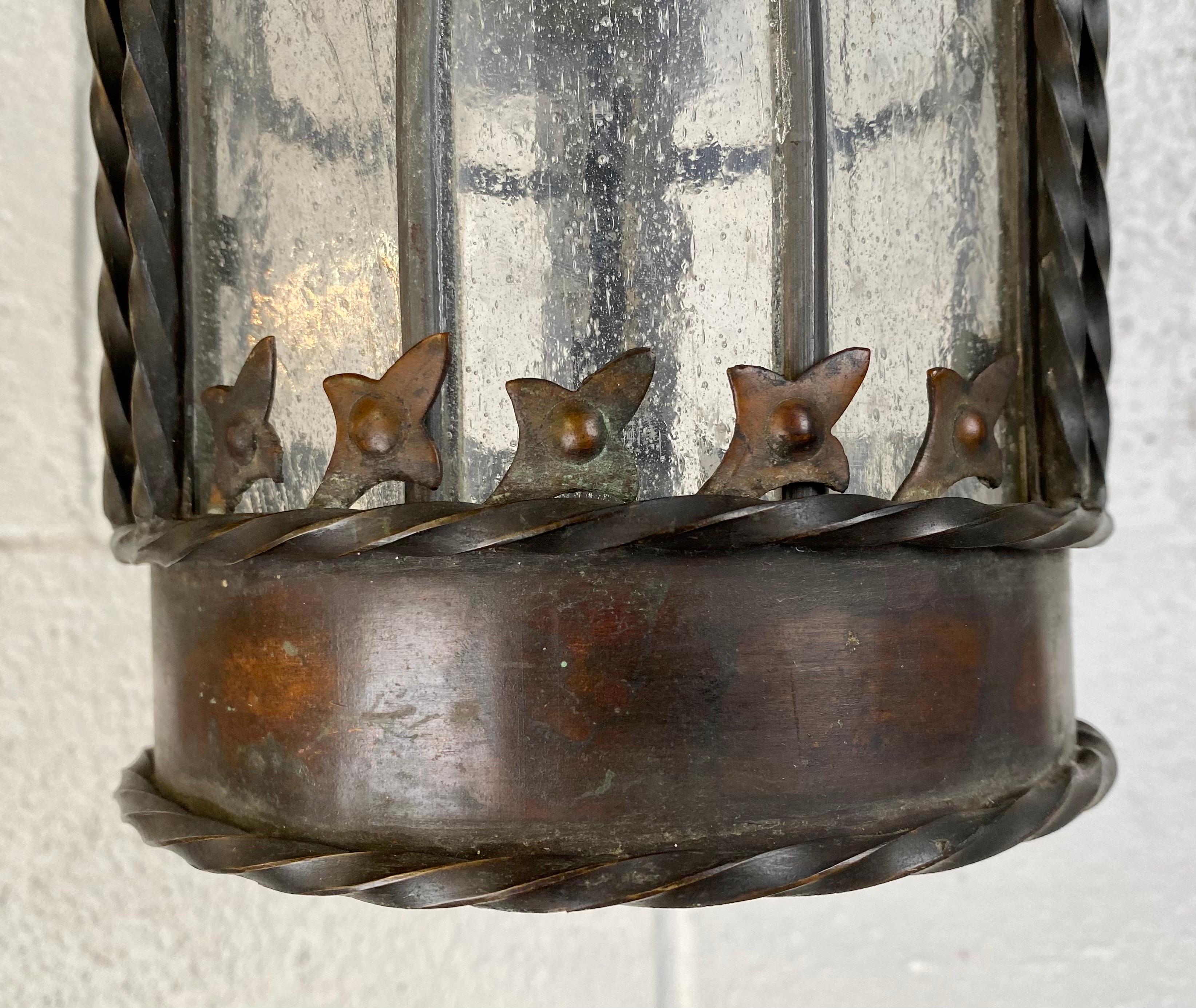 Antique 19th Century Gothic Spanish Revival Hand-Forged Wall Sconces, Set of 3 For Sale 10