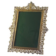 Antique 19th Century Greek God "Pan" Ornate Brass Photo Frame