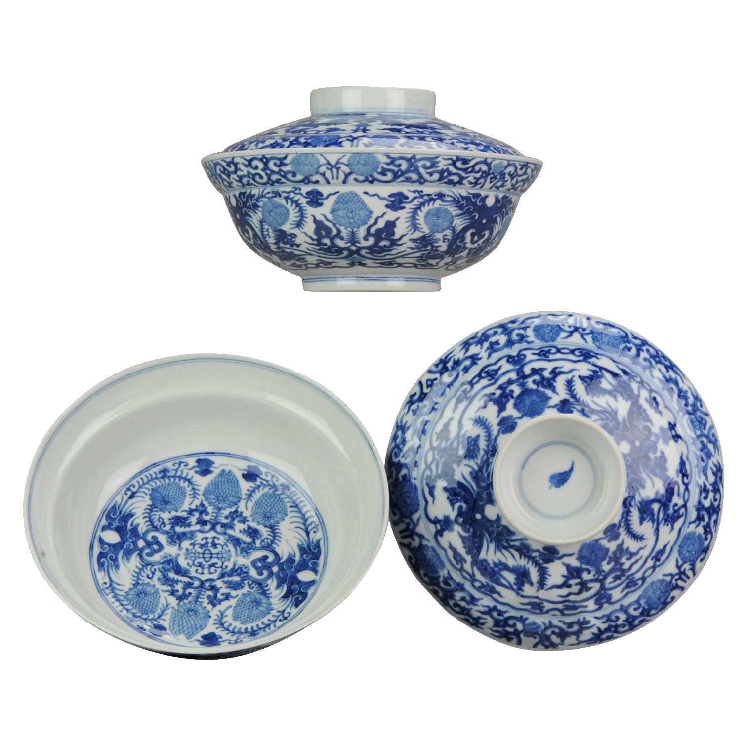 Antike chinesische Porzellanschalen aus der Guangxu-Periode des 19. Jahrhunderts, SE Asiatischer Markt