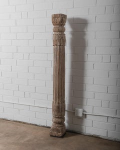 Antique 19th Century Hand-Carved Wooden Architectural Column