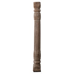 Antique 19th Century Hand-Carved Wooden Architectural Column