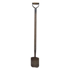 Antique 19th Century Hand Made Iron and Wood Garden Shovel