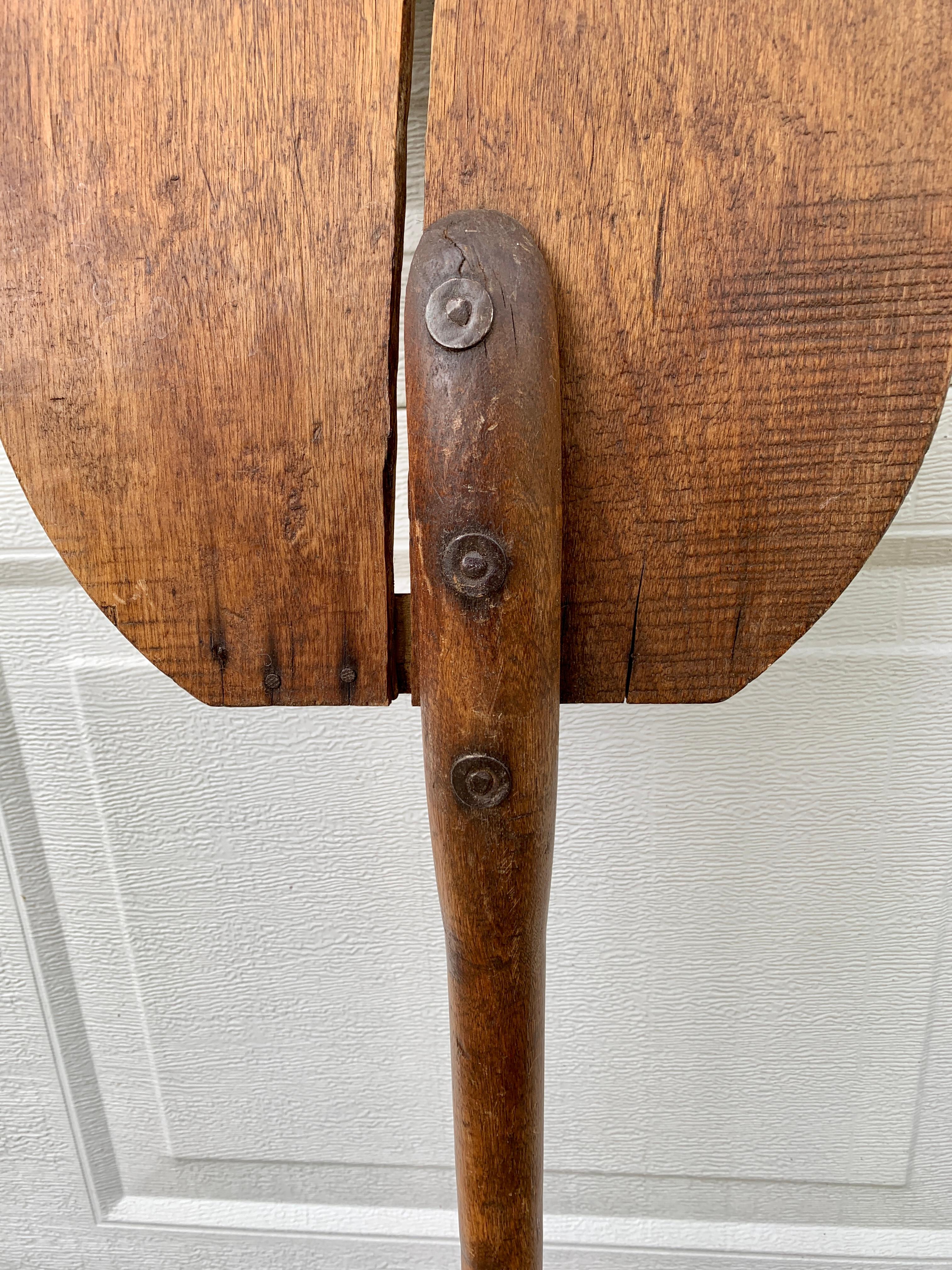 Antique 19th Century Hand Made Wooden Grain Shovel For Sale 4